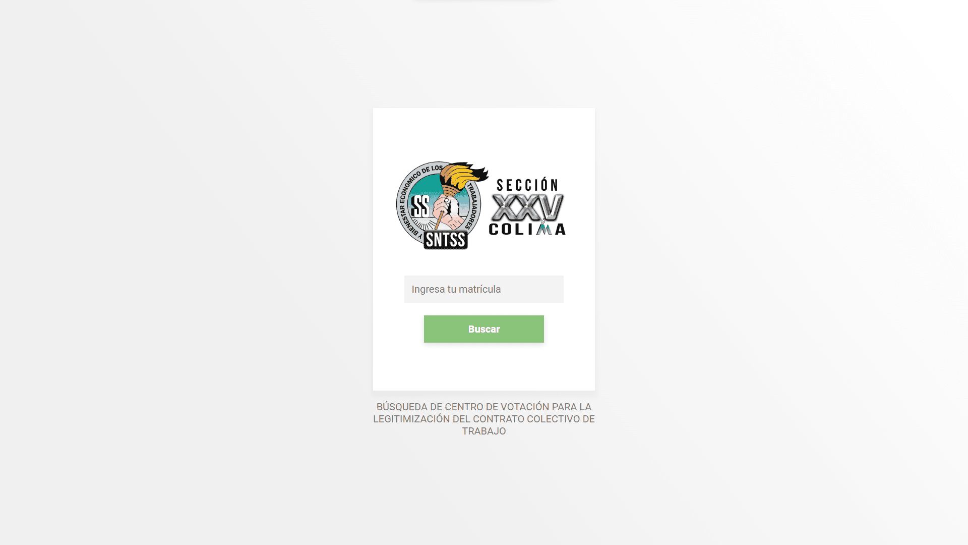 Captura del proyecto Busqueda de centro de votación